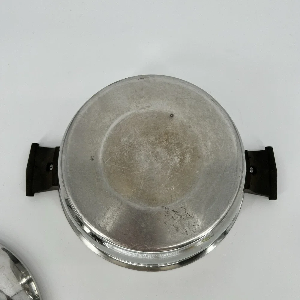 Rena Ware‎ 3 Qt Saucepan Regal Ware Multi-Ply Stainless Saute Pot Frying Pan Lid